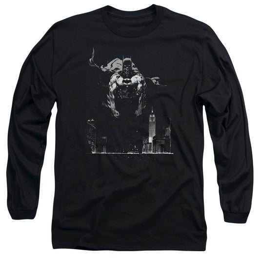 Batman - Dirty City - Long Sleeve Adult 18/1 - Black T-shirt