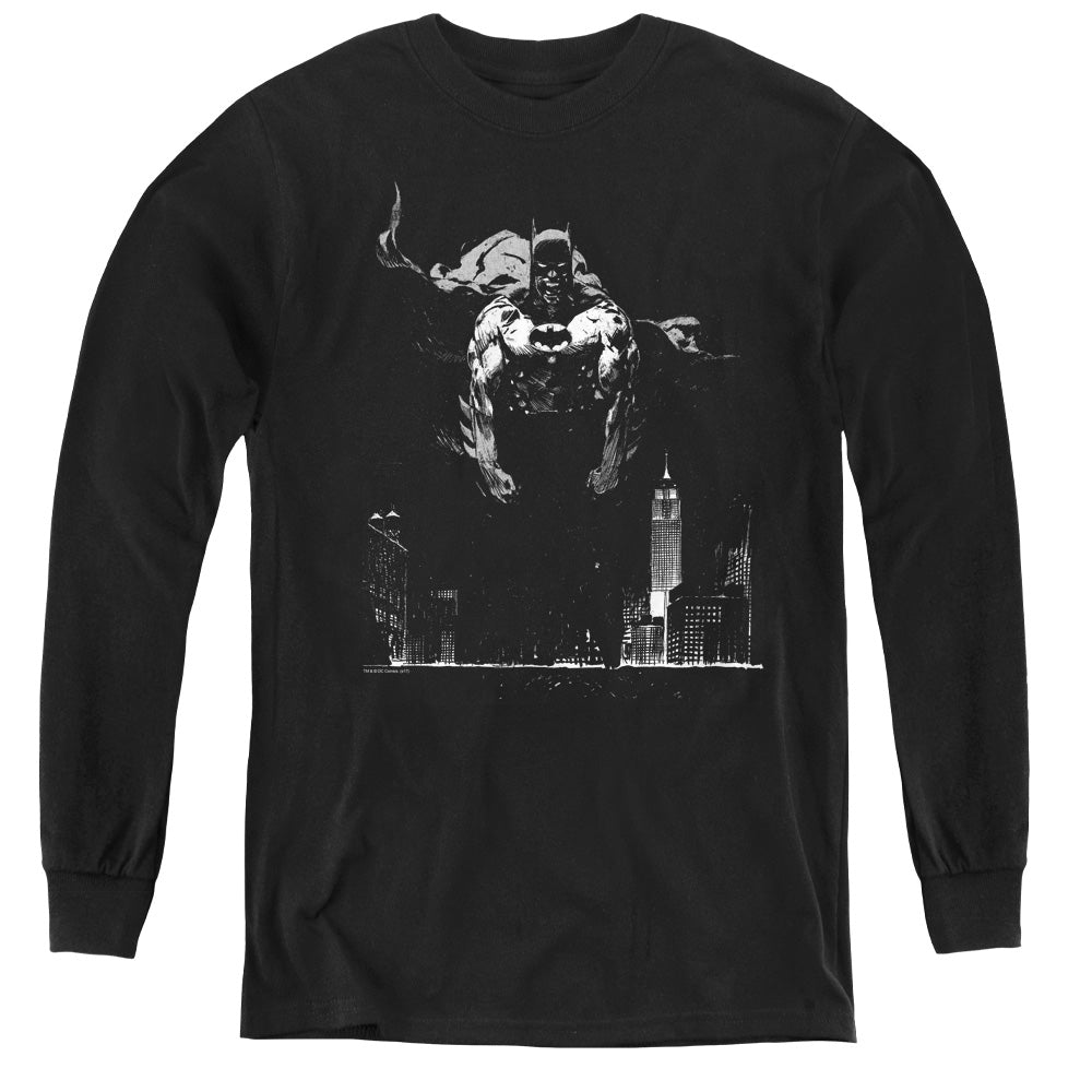 Batman - Dirty City - Youth Long Sleeve Tee - Black