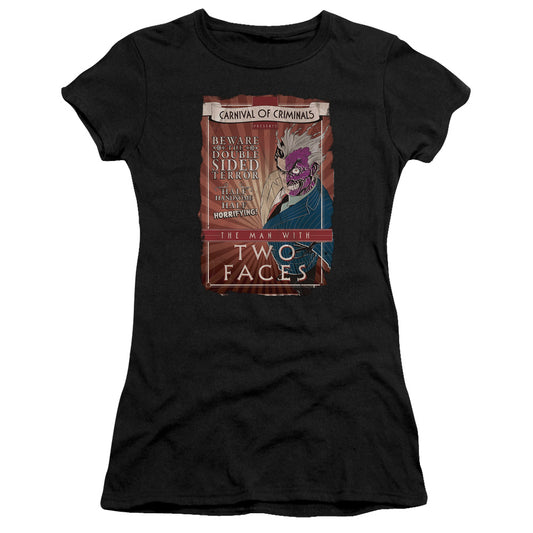 Batman - Two Faces - Short Sleeve Junior Sheer - Black T-shirt