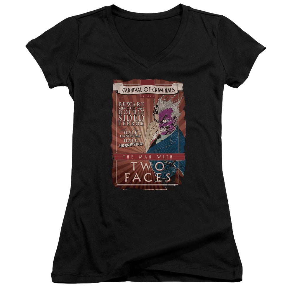 Batman - Two Faces - Junior V-neck - Black