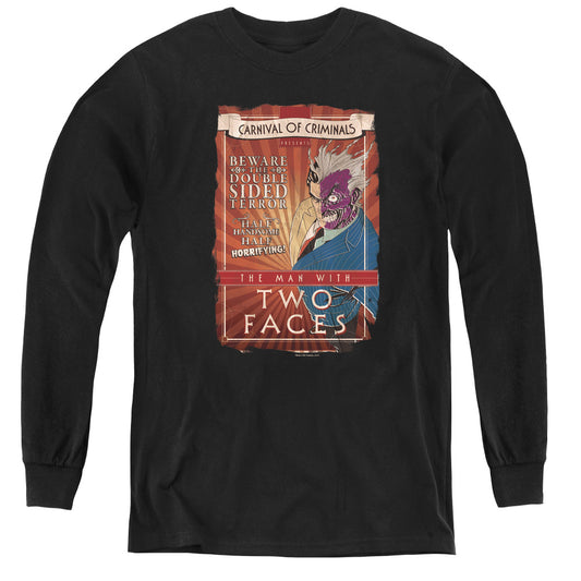 Batman - Two Faces - Youth Long Sleeve Tee - Black