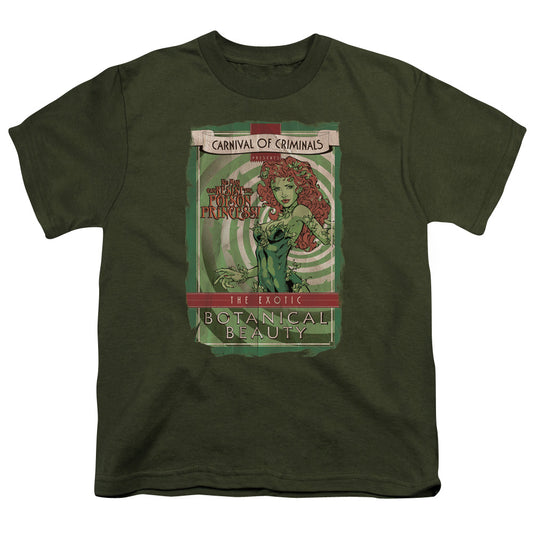 Batman - Botanical Beauty - Short Sleeve Youth 18/1 - Military Green T-shirt