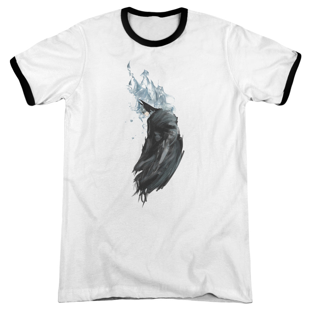 Batman - Wash - Adult Ringer - White/black