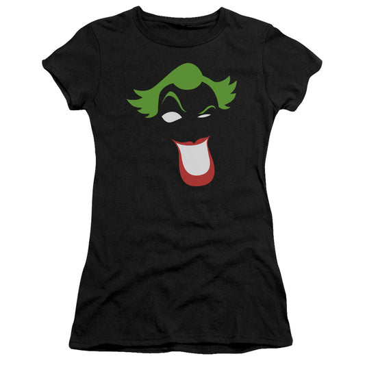 Batman - Joker Simplified - Short Sleeve Junior Sheer - Black T-shirt