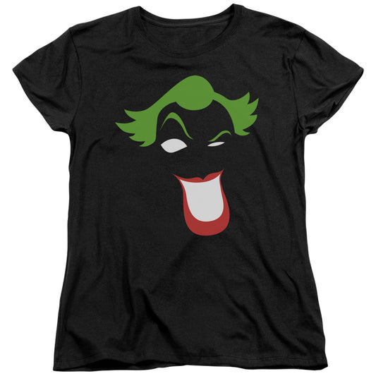 BATMAN JOKER SIMPLIFIED - S/S WOMENS TEE - BLACK T-Shirt