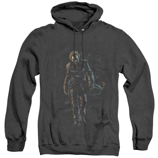 Batman - Joker Leaves Arkham - Adult Heather Hoodie - Black