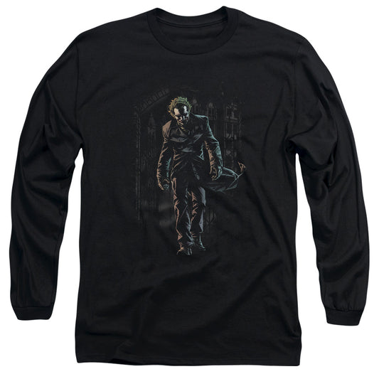 Batman - Joker Leaves Arkham - Long Sleeve Adult 18/1 - Black T-shirt