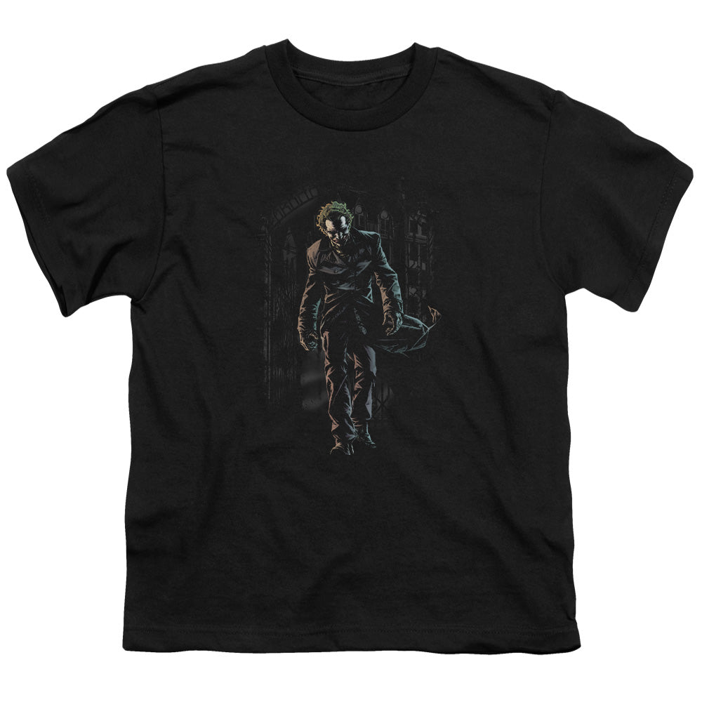 Batman - Joker Leaves Arkham - Short Sleeve Youth 18/1 - Black T-shirt