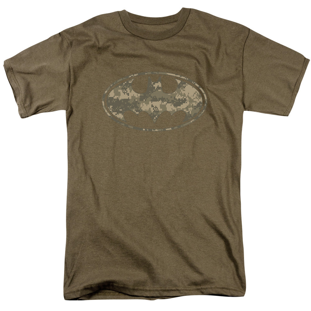 Batman - Army Camo Shield - Short Sleeve Adult 18/1 - Safari Green T-shirt