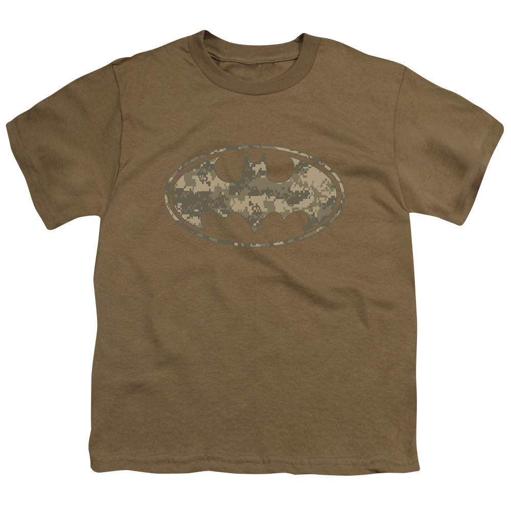 Batman - Army Camo Shield - Short Sleeve Youth 18/1 - Safari Green T-shirt