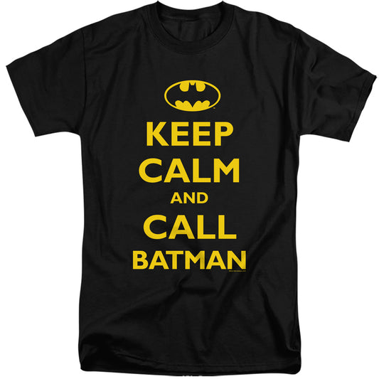Batman - Call Batman - Short Sleeve Adult Tall 18/1 - Black T-shirt