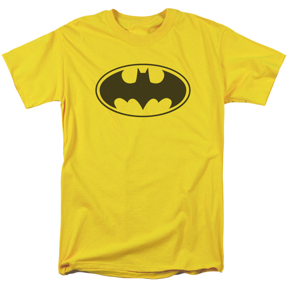 Batman - Black Bat - Short Sleeve Adult 18/1 - Yellow T-shirt
