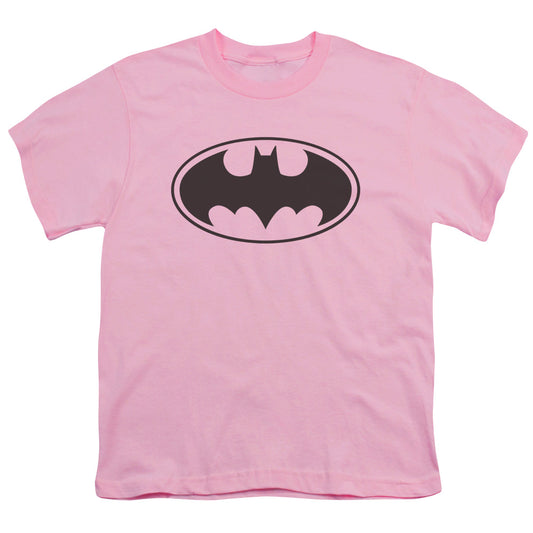 Batman - Black Bat - Short Sleeve Youth 18/1 - Pink T-shirt