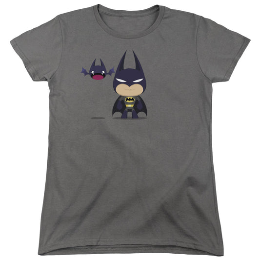 Batman - Cute Batman - Short Sleeve Womens Tee - Charcoal T-shirt