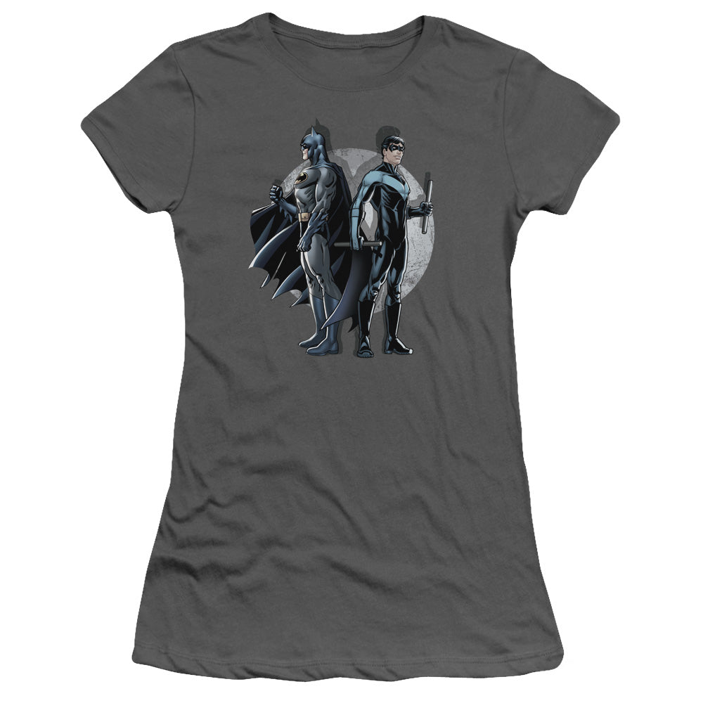 Batman - Spotlight - Short Sleeve Junior Sheer - Charcoal T-shirt
