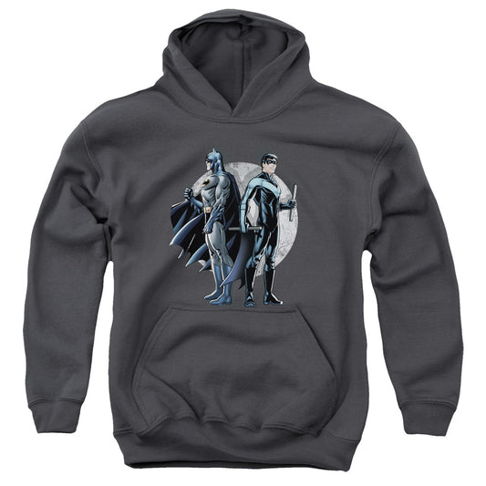 Batman Spotlight-youth Pull-over Hoodie - Charcoal