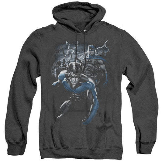 Batman - Dynamic Duo - Adult Heather Hoodie - Black