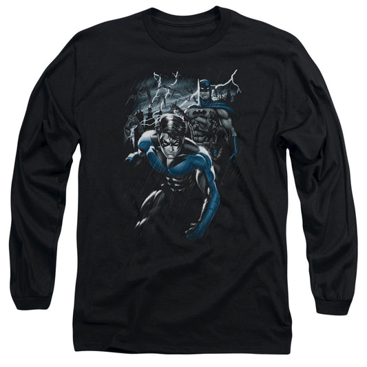 Batman - Dynamic Duo - Long Sleeve Adult 18/1 - Black T-shirt