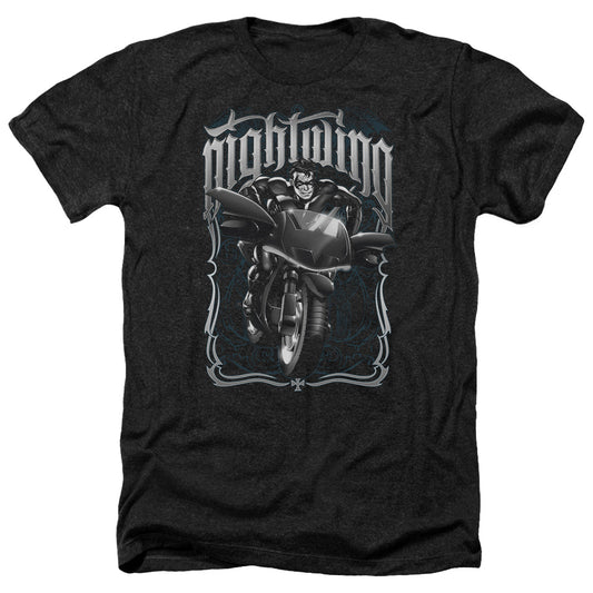 Batman - Nightwing Biker - Adult Heather-black