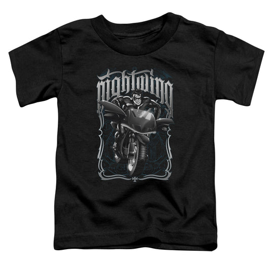 Batman - Nightwing Biker - Short Sleeve Toddler Tee - Black T-shirt