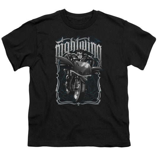 BATMAN NIGHTWING BIKER - S/S YOUTH 18/1 - BLACK T-Shirt