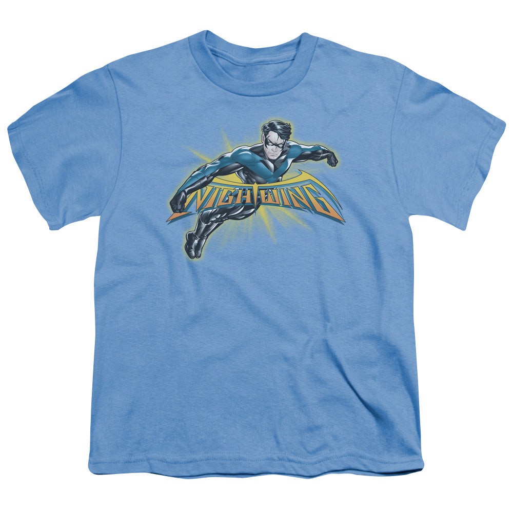 Batman - Nightwing Burst - Short Sleeve Youth 18/1 - Carolina Blue T-shirt