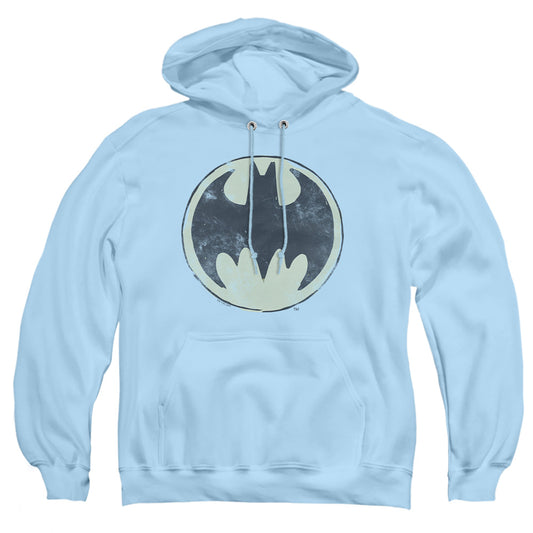 Batman - Old Time Logo - Adult Pull-over Hoodie - Light Blue