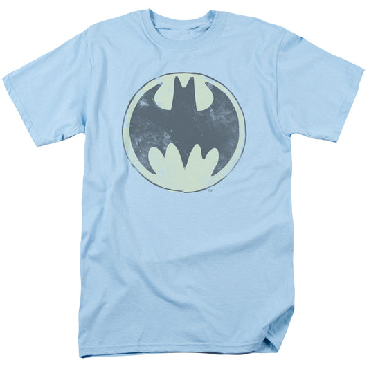Batman - Old Time Logo - Short Sleeve Adult 18/1 - Light Blue T-shirt
