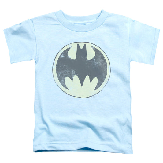 Batman - Old Time Logo - Short Sleeve Toddler Tee - Light Blue T-shirt