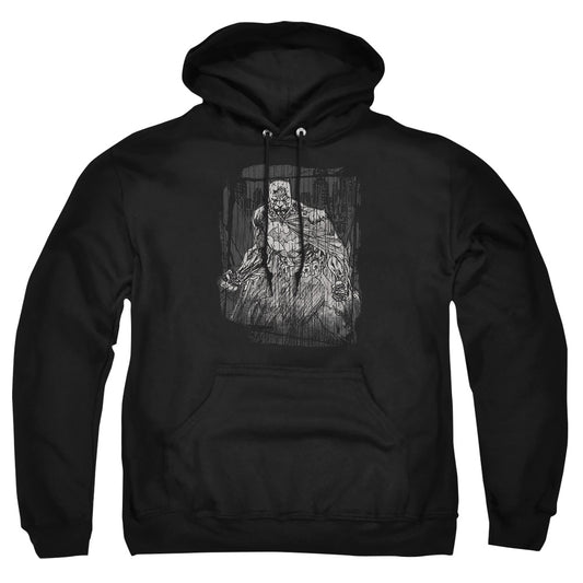 Batman - Pencilled Rain - Adult Pull-over Hoodie - Black