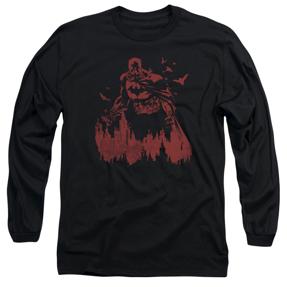 Batman - Red Knight - Long Sleeve Adult 18/1 - Black T-shirt