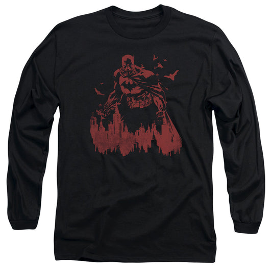 Batman - Red Knight - Long Sleeve Adult 18/1 - Black T-shirt