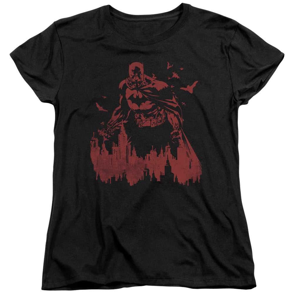 Batman - Red Knight - Short Sleeve Womens Tee - Black T-shirt