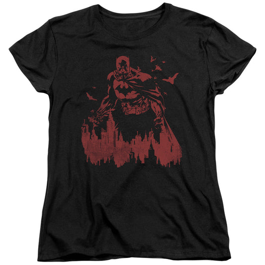 Batman - Red Knight - Short Sleeve Womens Tee - Black T-shirt