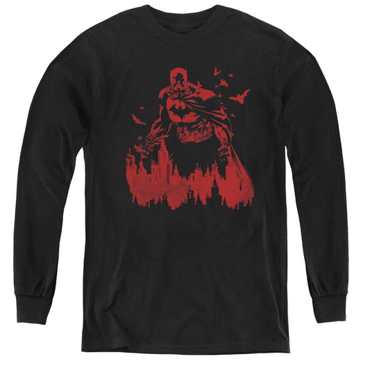 Batman Red Knight - Youth Long Sleeve Tee - Black