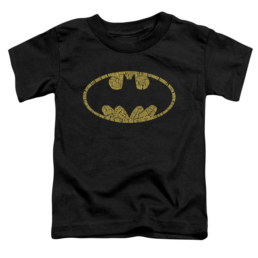 Batman - Word Logo - Short Sleeve Toddler Tee - Black T-shirt