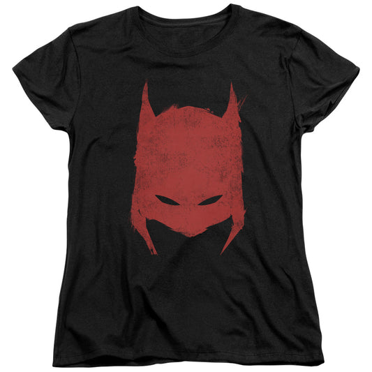 Batman - Hacked & Scratched - Short Sleeve Womens Tee - Black T-shirt
