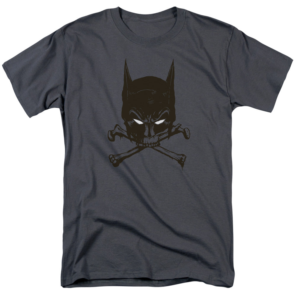 Batman - Bat And Bones - Short Sleeve Adult 18/1 - Charcoal T-shirt