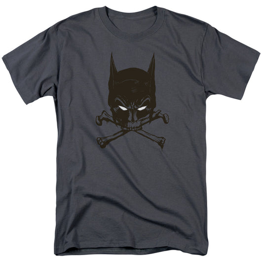 Batman - Bat And Bones - Short Sleeve Adult 18/1 - Charcoal T-shirt
