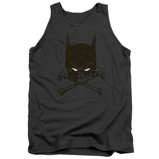Batman - Bat And Bones - Adult Tank - Charcoal