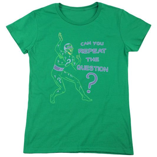 Batman - Repeat - Short Sleeve Womens Tee - Kelly Green T-shirt