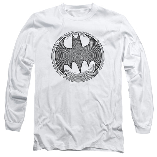 Batman - Knight Knockout - Long Sleeve Adult 18/1 - White T-shirt