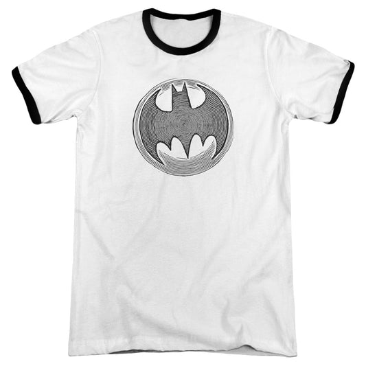 Batman - Knight Knockout - Adult Ringer - White/black