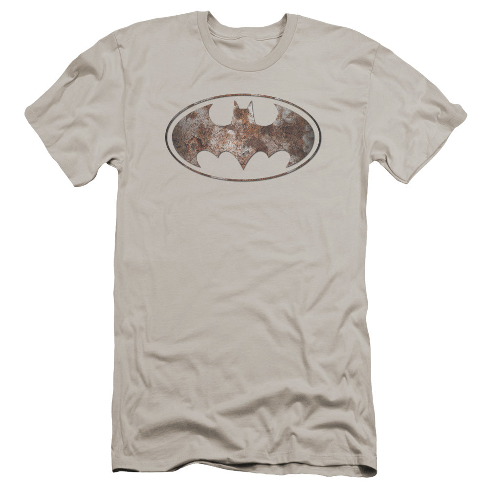 Batman - Heavy Rust Logo-premuim Canvas Adult Slim Fit 30/1 - Silver