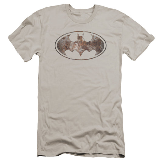 Batman - Heavy Rust Logo-premuim Canvas Adult Slim Fit 30/1 - Silver