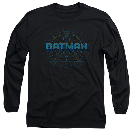 Batman - Bat Tech Logo - Long Sleeve Adult 18/1 - Black T-shirt