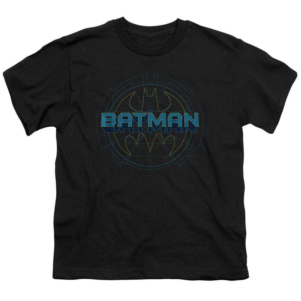 Batman - Bat Tech Logo - Short Sleeve Youth 18/1 - Black T-shirt