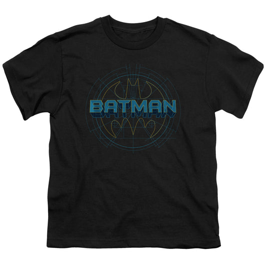 Batman - Bat Tech Logo - Short Sleeve Youth 18/1 - Black T-shirt