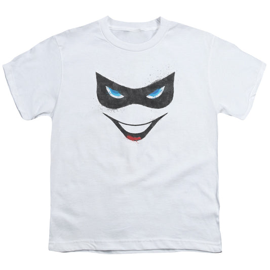Batman - Harley Face - Short Sleeve Youth 18/1 - White T-shirt
