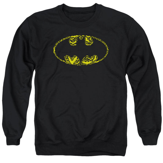 Batman - Bats On Bats - Adult Crewneck Sweatshirt - Black